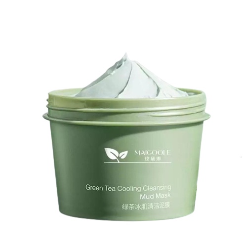 Maigoole Green Tea Cleansing Mud Cooling Masker Lumpur Green Tea Original 100gr Pore Clean Mengurangi Jerawat Menghilangkan Bekas Jerawat