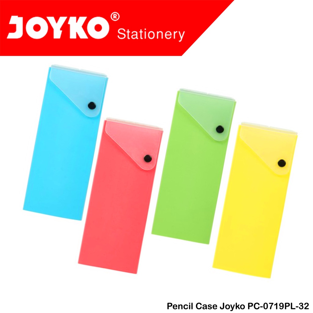 

Joyko Pencil Case Plastik PP Slide Kancing Besar Netral PC-0719PL-32