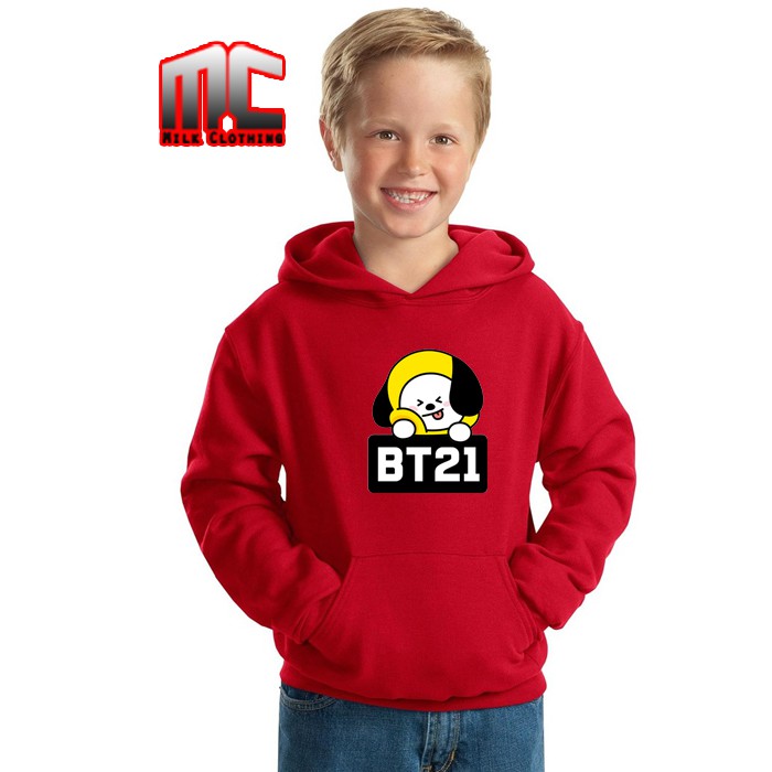 Jaket Sweater Hoodie BT21 lucu Uniqlo - Milk Clothing