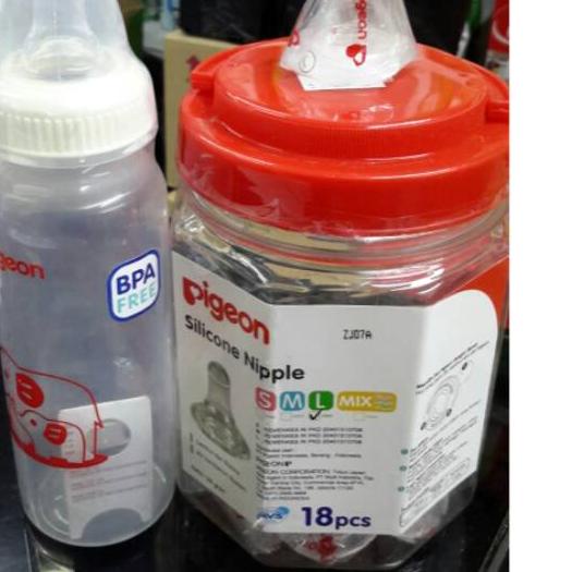 ➴ Botol susu Pigeon Anti Sedak & Peristaltic Ulir ✹