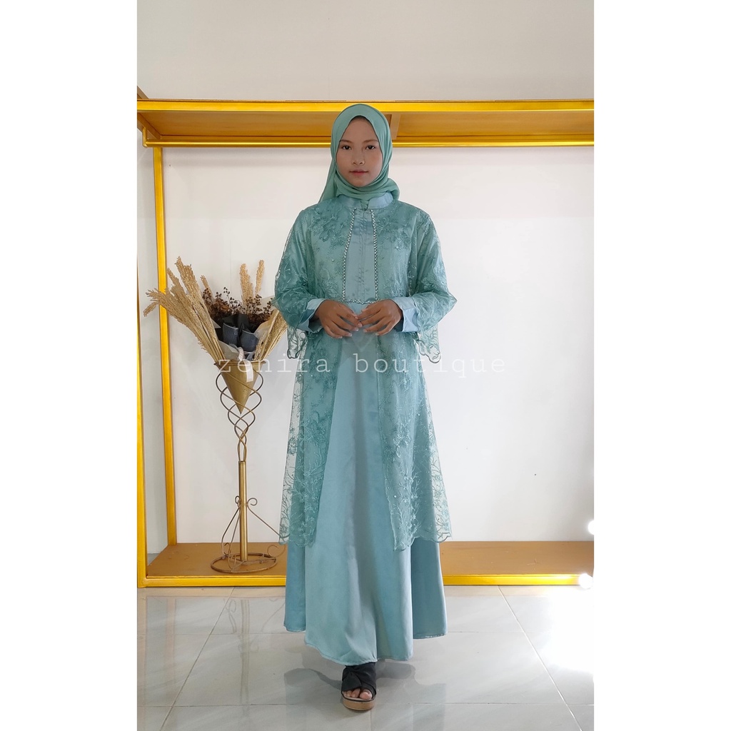 NABILA DRESS MAXY kondangan berpayet / gaun brukat / baju pesta couple