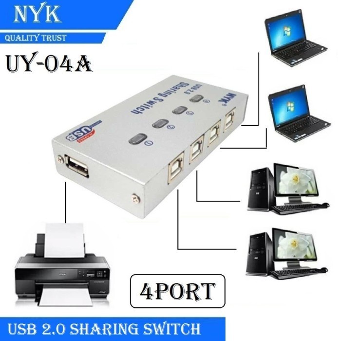 USB Sharing Switch 4port / USB Auto Data Switch Printer 4 port