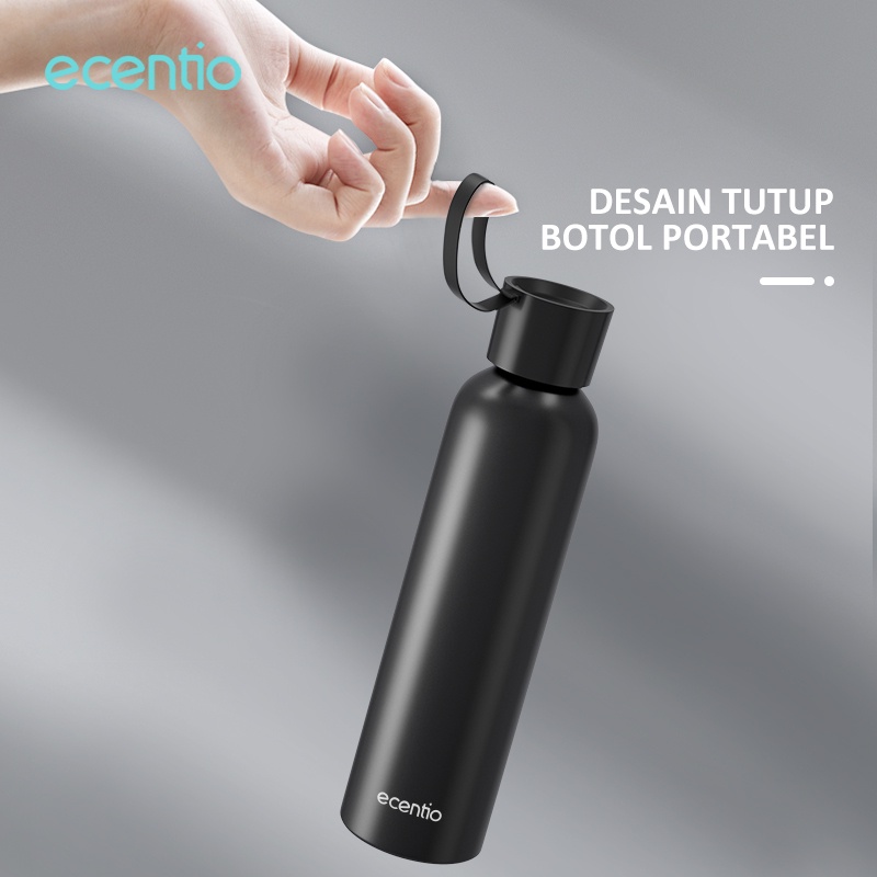 ecentio botol minum tumbler minum botol air aluminum portabel bottle anti tumpah bpa free sepeda
