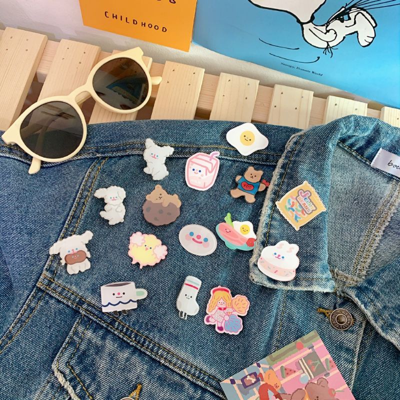 PIN ACRYLIC/GANTUNGAN BONEKA LUCU UNTUK TAS/AKSESORIS TAS/BROS DAN PIN/GANTUNGAN  KUNCI KOREA IMPORT