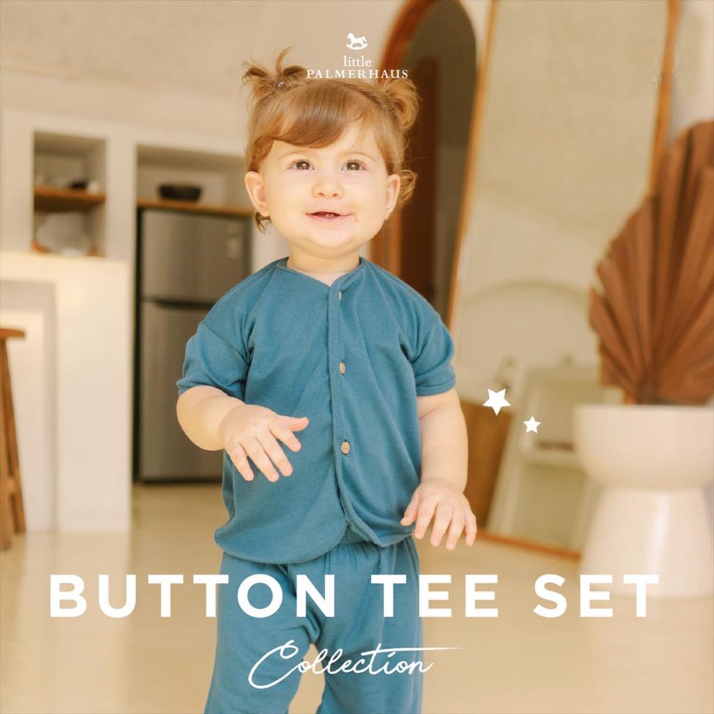 Honey Mustard Palmerhaus Button Tee Short Sleeve Baju Bayi