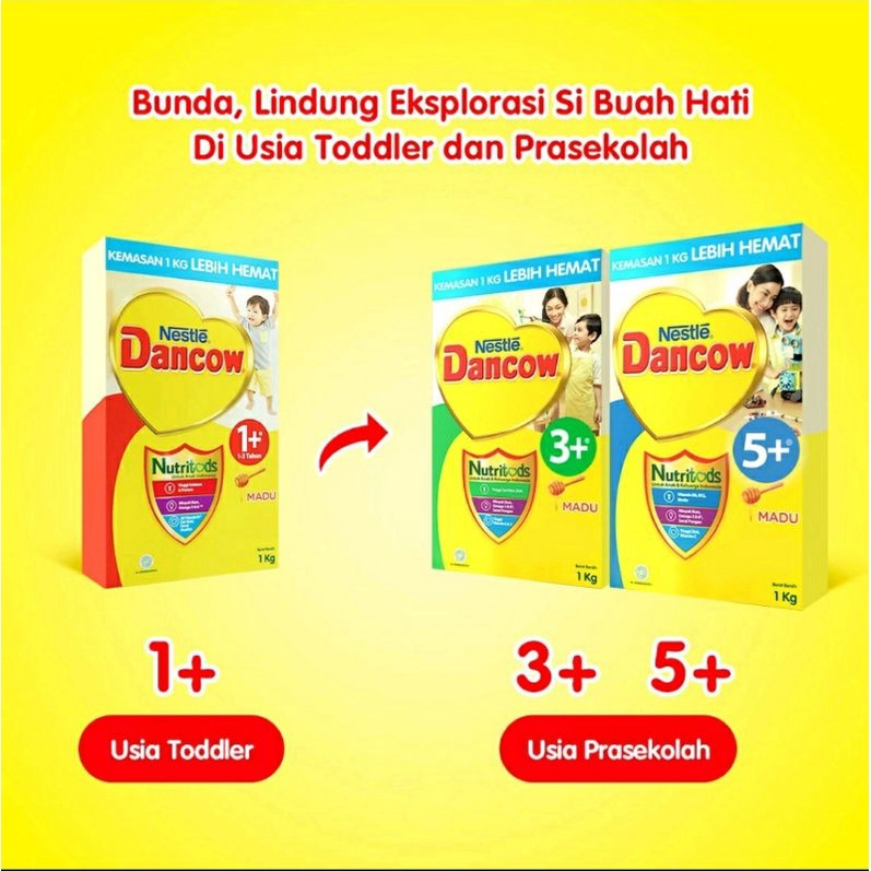 Dancow 1+ Vanila Bok 1 kg Susu Pertumbuhan 1-3 tahun