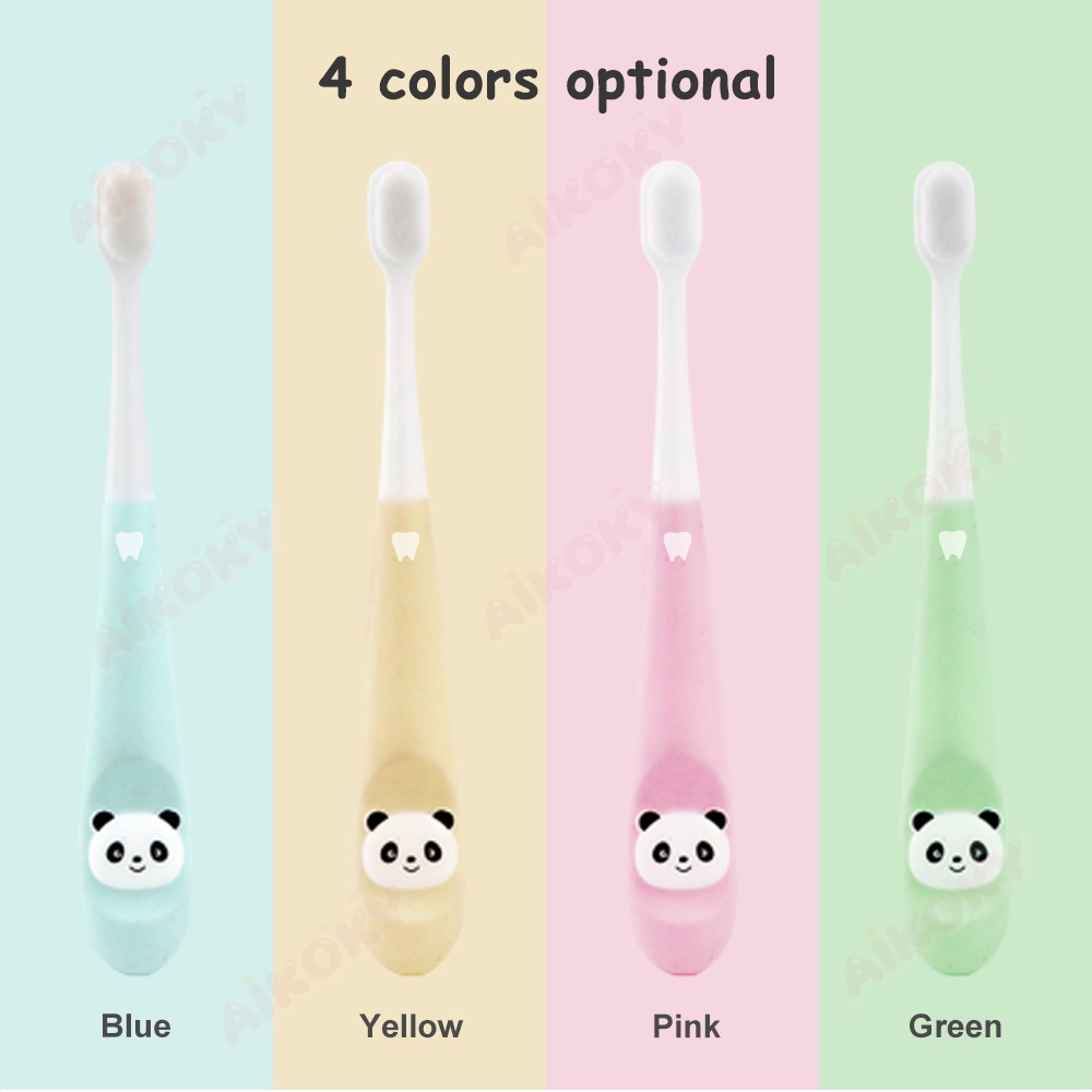 AIKOKY Sikat gigi anak kartun panda/Kids Toothbrush lembut