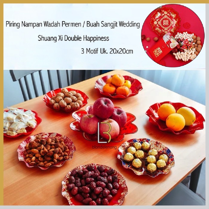 Piring Wadah Nampan Talam Tray Baki Tatakan Tempat Makanan Minuman Permen Buah Kacang Coklat Coin An