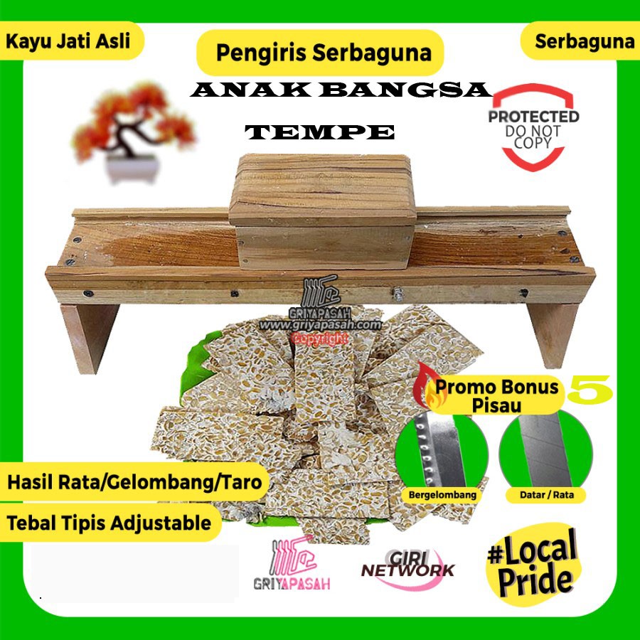 HARGA PROMO,.. PENGIRIS KERIPIK PEMOTONG KERIPIK PENGIRIS SERBAGUNA KAYU JATI ASLI (ORI)