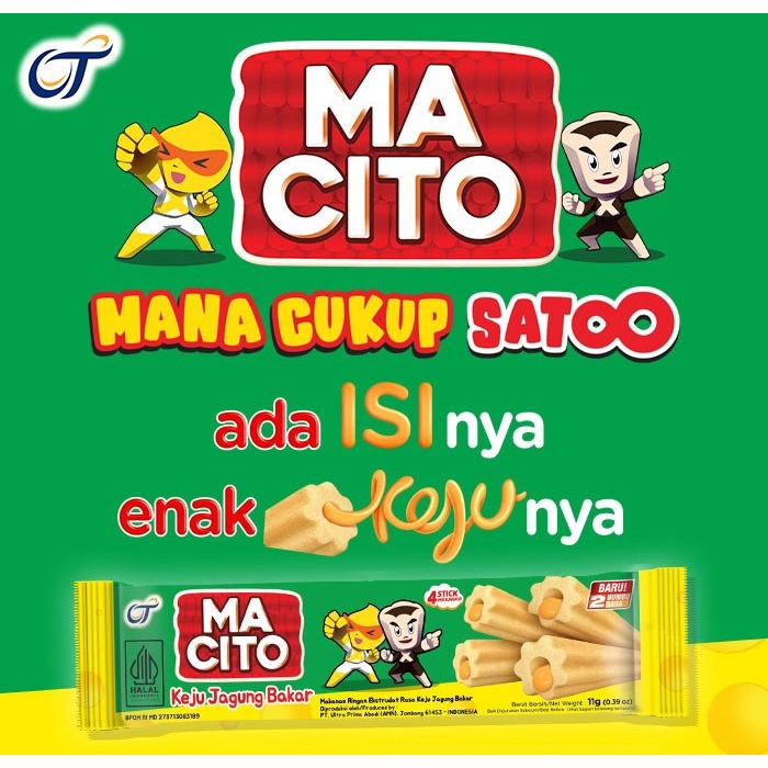 MACITO Keju Jagung Bakar - (HARGA 1 DUS ISI 12 BOX)