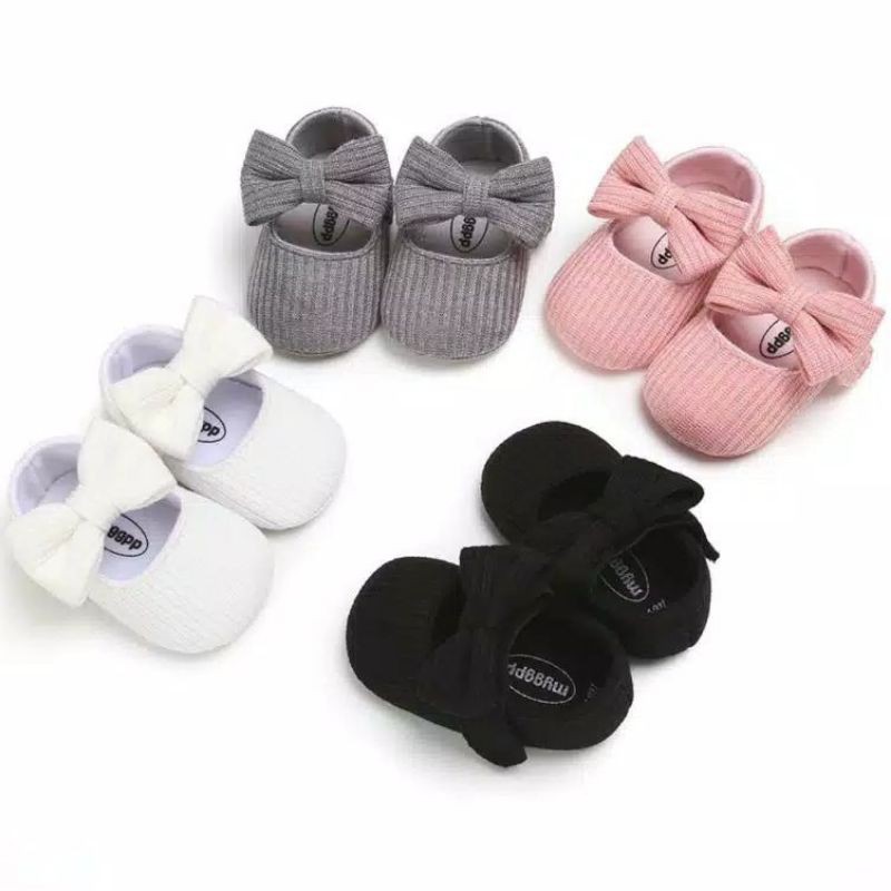 Sepatu Prewalker PW 178 anak cewek 0-18 bulan lucu model pita baby shoes cute