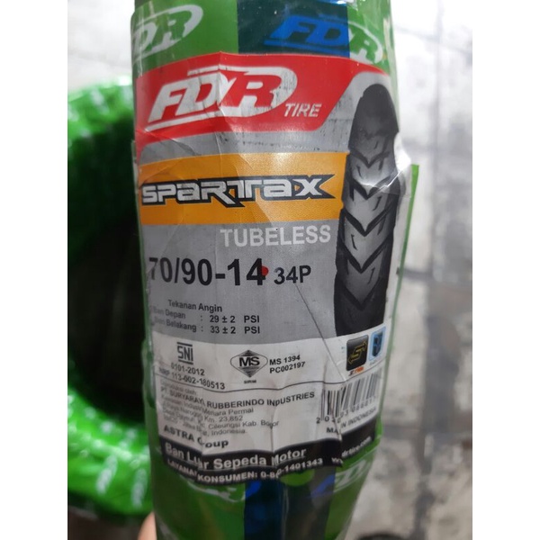FDR Spartax 70/90-14 Tubeless