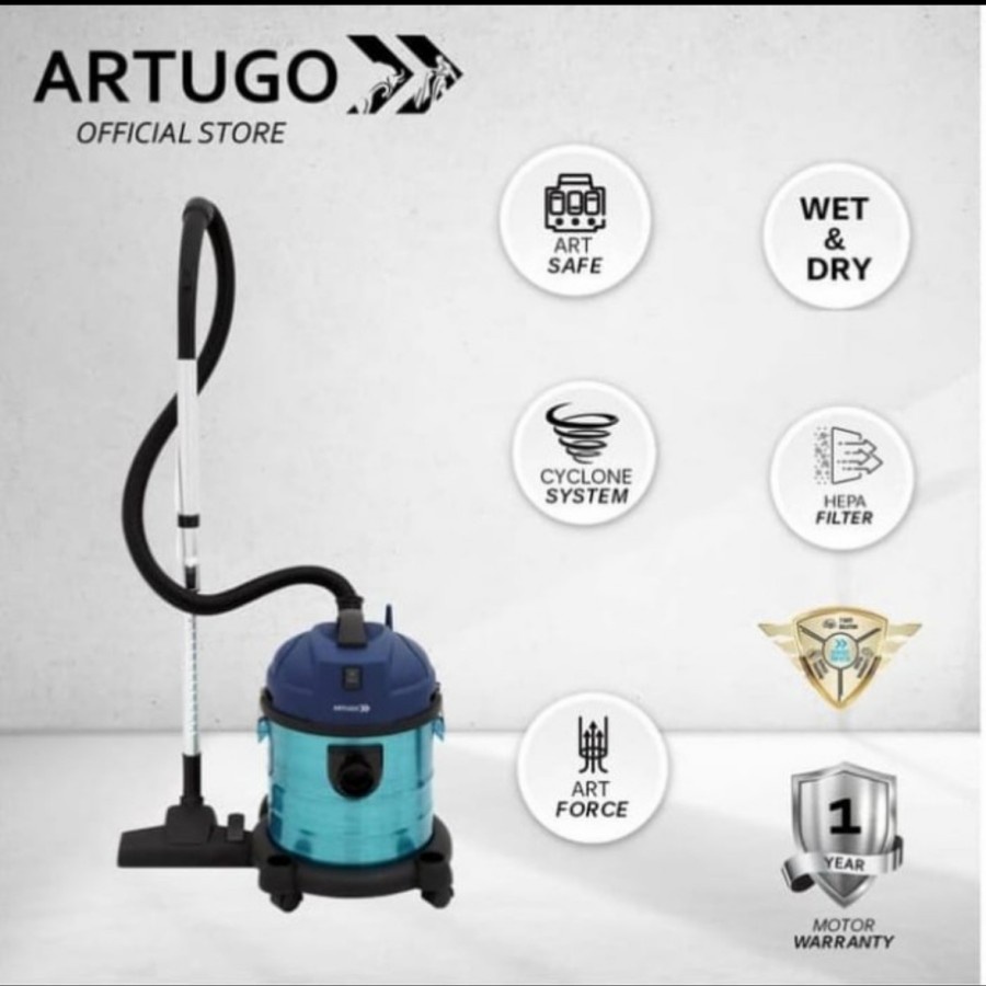 Wet And Dry Vacuum Cleaner Artugo AV 20 B / Vacuum Artugo AV20B