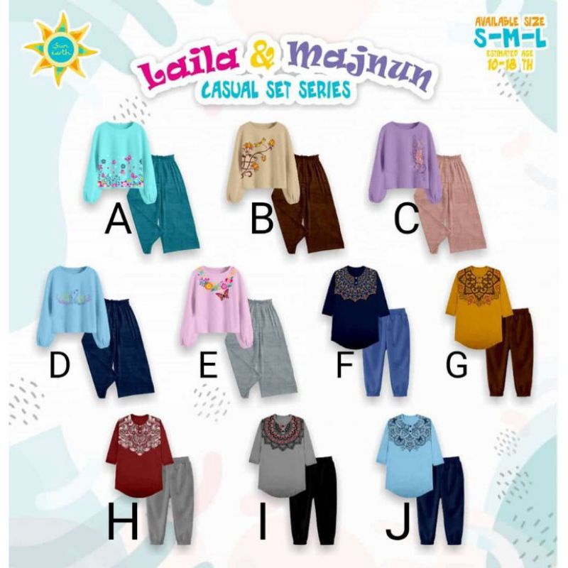 CASUAL SET SERIES LAILA MAJNUN 10 -18 th*
