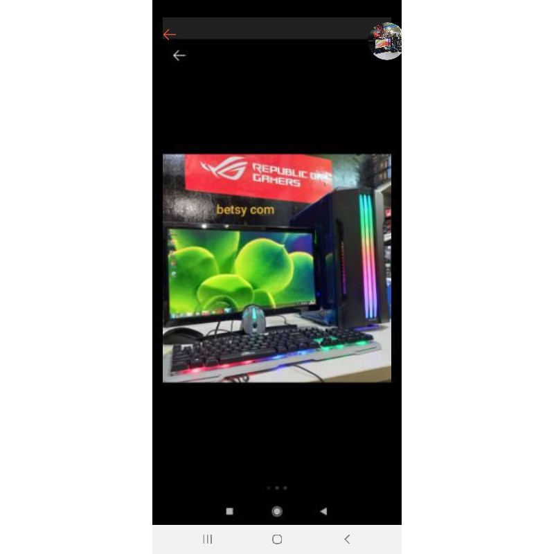 orderan khusus  pc  gaming editing core i5 vga 2gb ddr 5 ssd 120 gb monitor 19 in full set