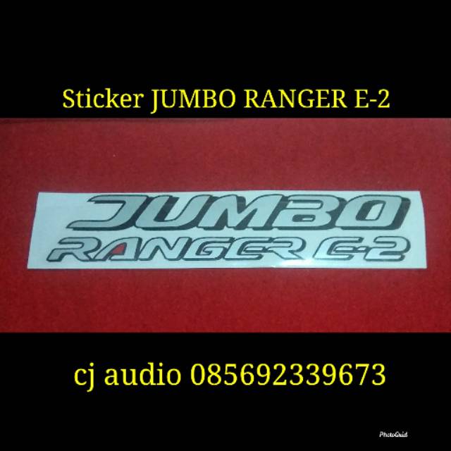 Sticker stiker Mobil truck tulisan HINO JUMBO RANGER E-2