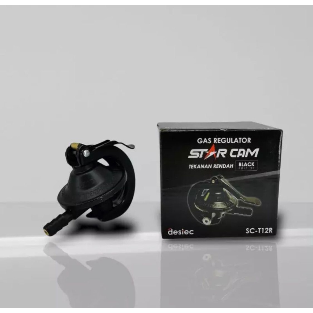 Starcam regulator tekanan rendah SC 23S /kepala gas Starcam /cekak tanpa meteran black edition