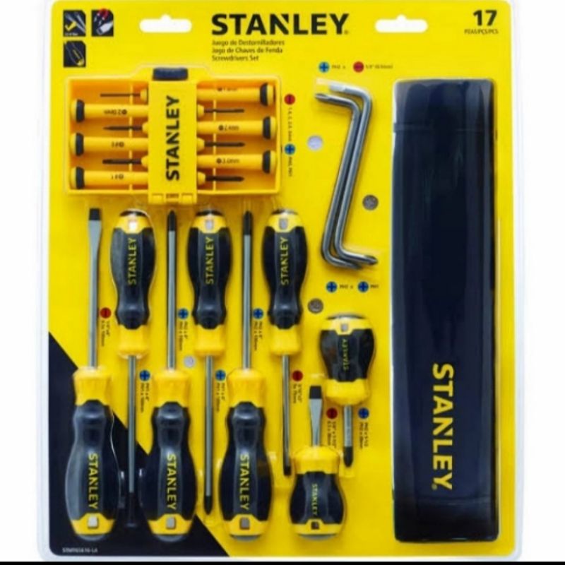 Obeng Set Stanley STMT65616-LA Stanley 17PCS C grip screwdriver set