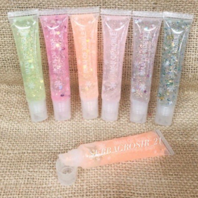 [6PCS] LIP OIL IMAN OF NOBLE GLITTER TUBE