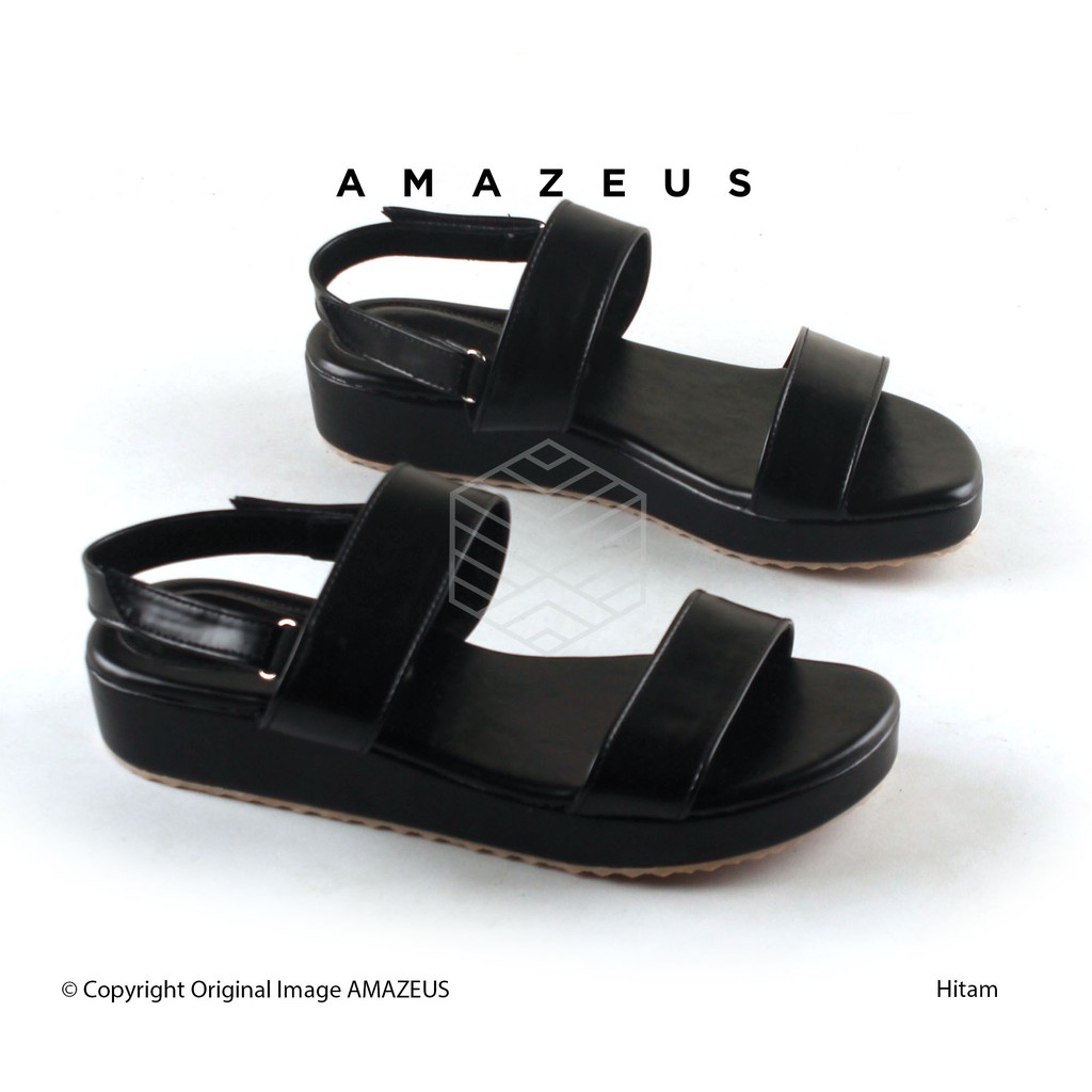 TERBARU DAN TERLARIS BISA COD Amazeus AZURA Sandal Tali Wanita Hitam Mocca
