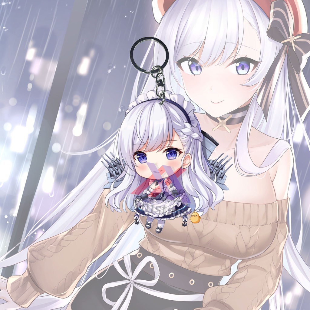 Gantungan Kunci Azure Lane Belfast01 - Key Chain - Souvenir - Anime - Ganci - Ganci Anime