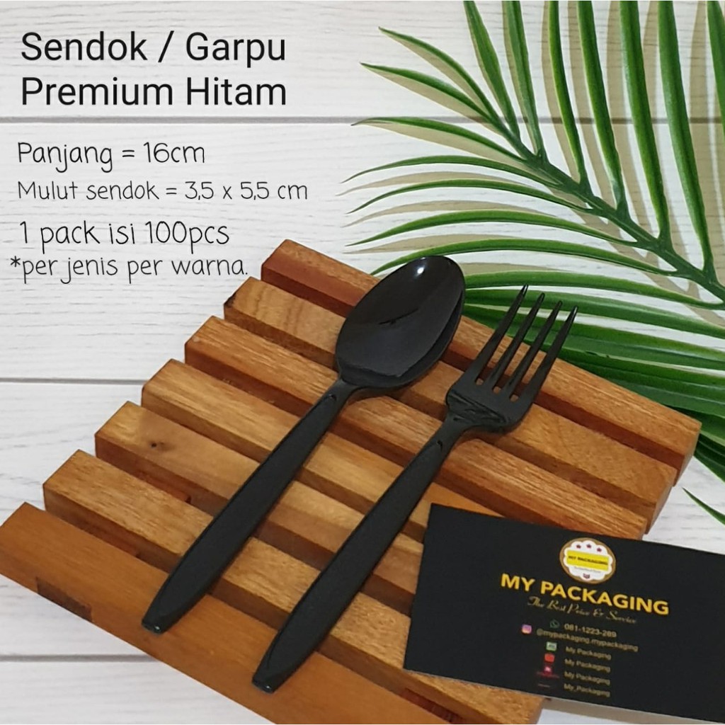 Garpu Makan Plastik PREMIUM (isi 100pcs)