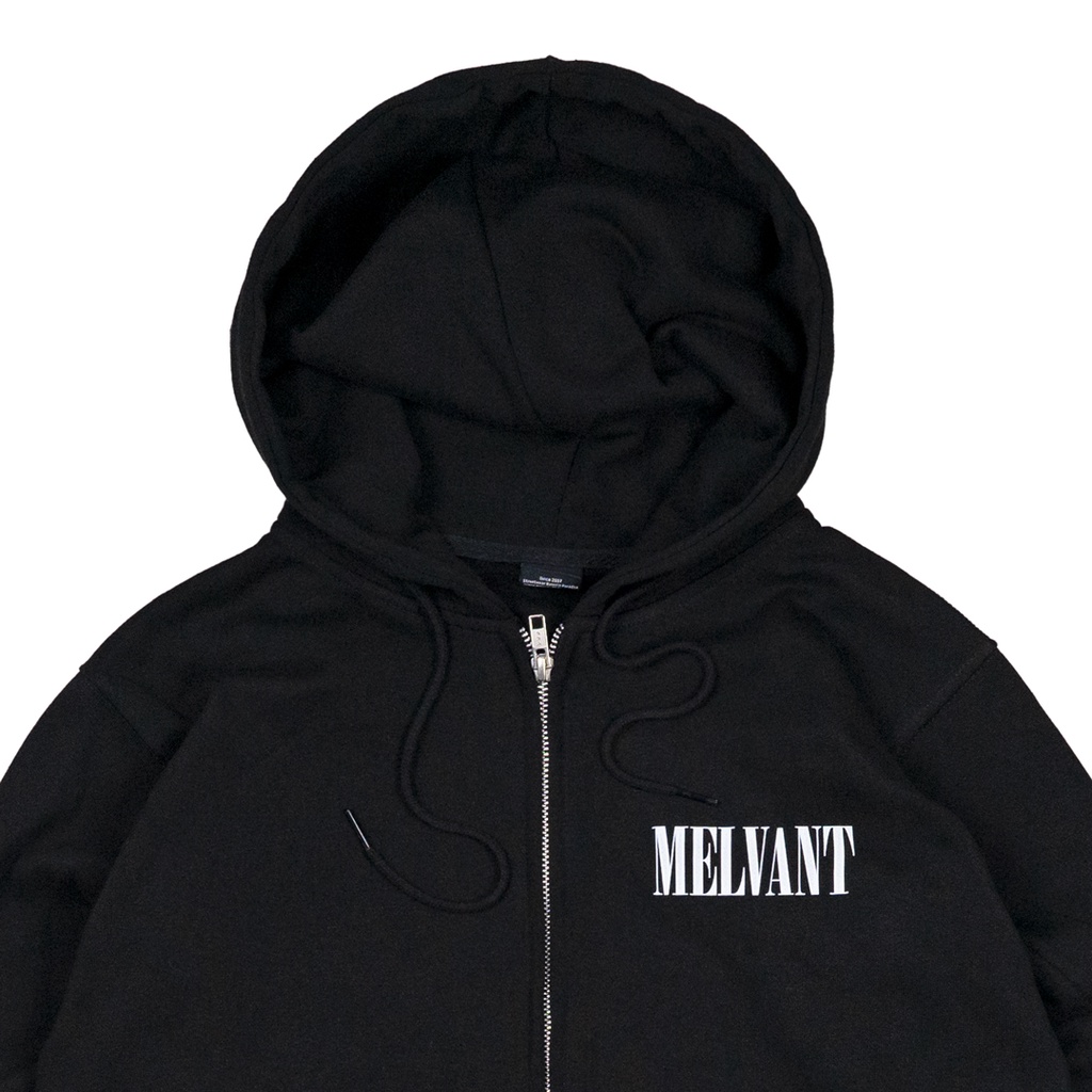 MZH DARELL BLACK - MELVANT ZIPPER HOODIE