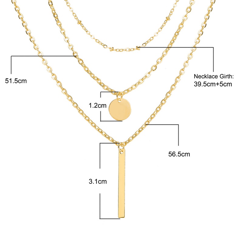 Kalung Sterling Silver 925 Dengan Liontin Panjang Tiga Lapis Untuk Wanita