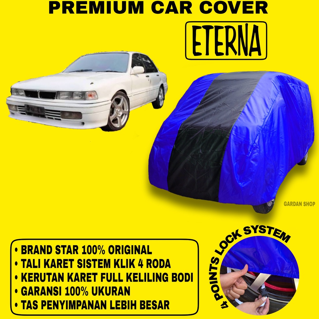 Body Cover ETERNA BIRU HITAM Penutup Bodi Mobil Eterna Waterproof PREMIUM