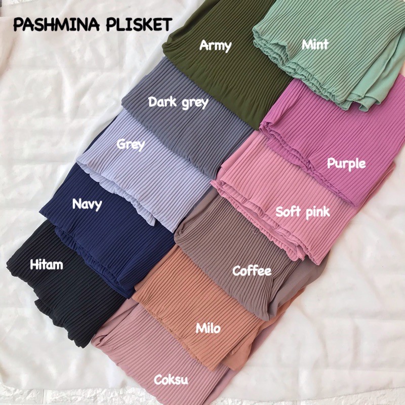 PASMINA PLISKET PREMIUM CERUTY BABYDOLL / HIJAB JILBAB PASHMINA PLISIR