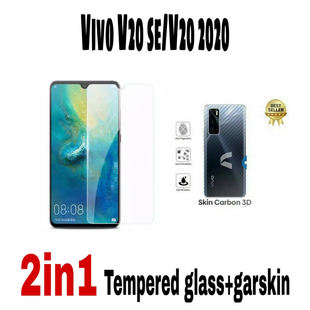 Tempered Glass Clear VIVO V20 SE/V20 2020 Anti Gores Kaca Full Layar Premium Quality Plus Garskin