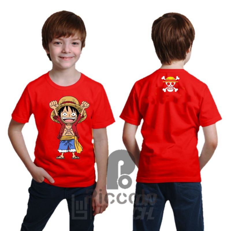 KAOS BAJU ANAK ANIME ONEPIECE BAHAN PREMIUM