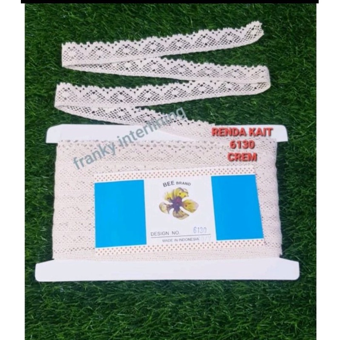 RENDA KAIT 6130 LEBAR 2CM HARGA PER PACK ISI 30 YARD