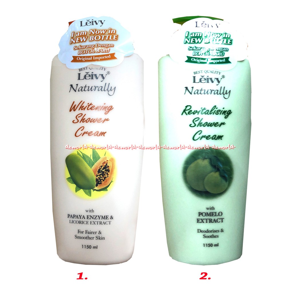 Leivy Naturally Revitalising Shower Cream Papaya Pamelo 1150ml Sabun Pamelo Extract Sabun Cair