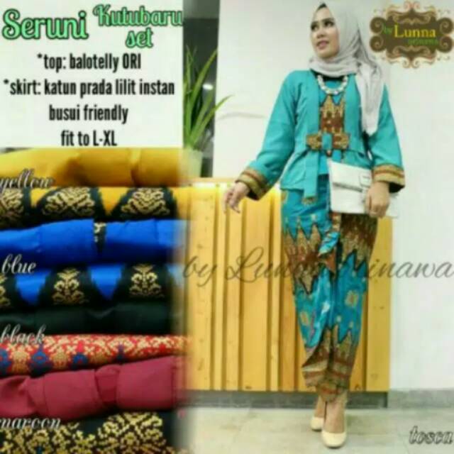 RNB SET KEBAYA SERUNI KUTUBARU INSTAN BALOTELI LILIT PRODO ANJANI KARTINI BAJU KONDANGAN HIJAB
