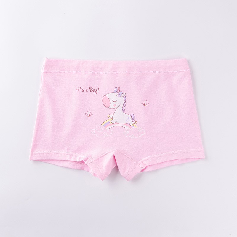 3PCS Gadis Unicorn Celana Dalam Katun Lucu Lembut Pakaian Dalam Anak Celana