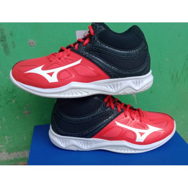 Sepatu Volli Mizuno Thunder Blade2 MID-Tomato/White/Black
