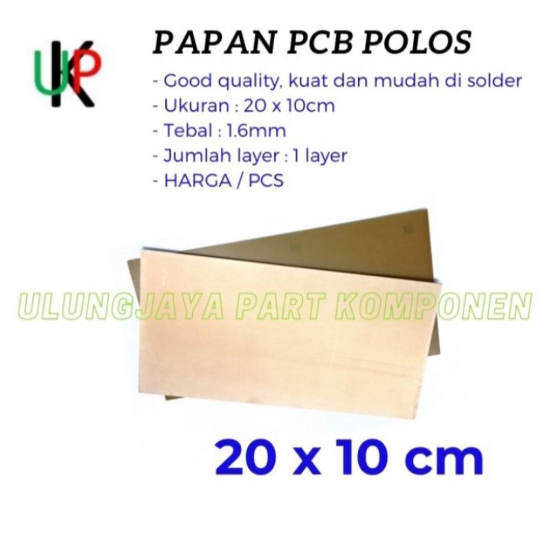 PCB polos papan PCB 20x10cm