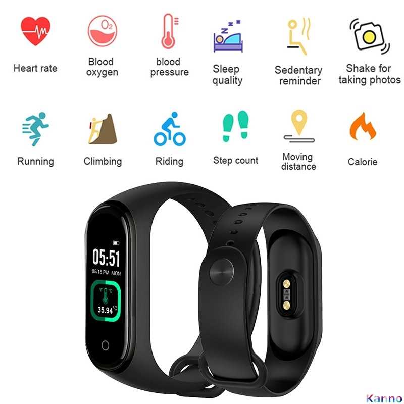 SKMEI Smartwatch Sport Tracker Heartrate Termometer - 4 Pro