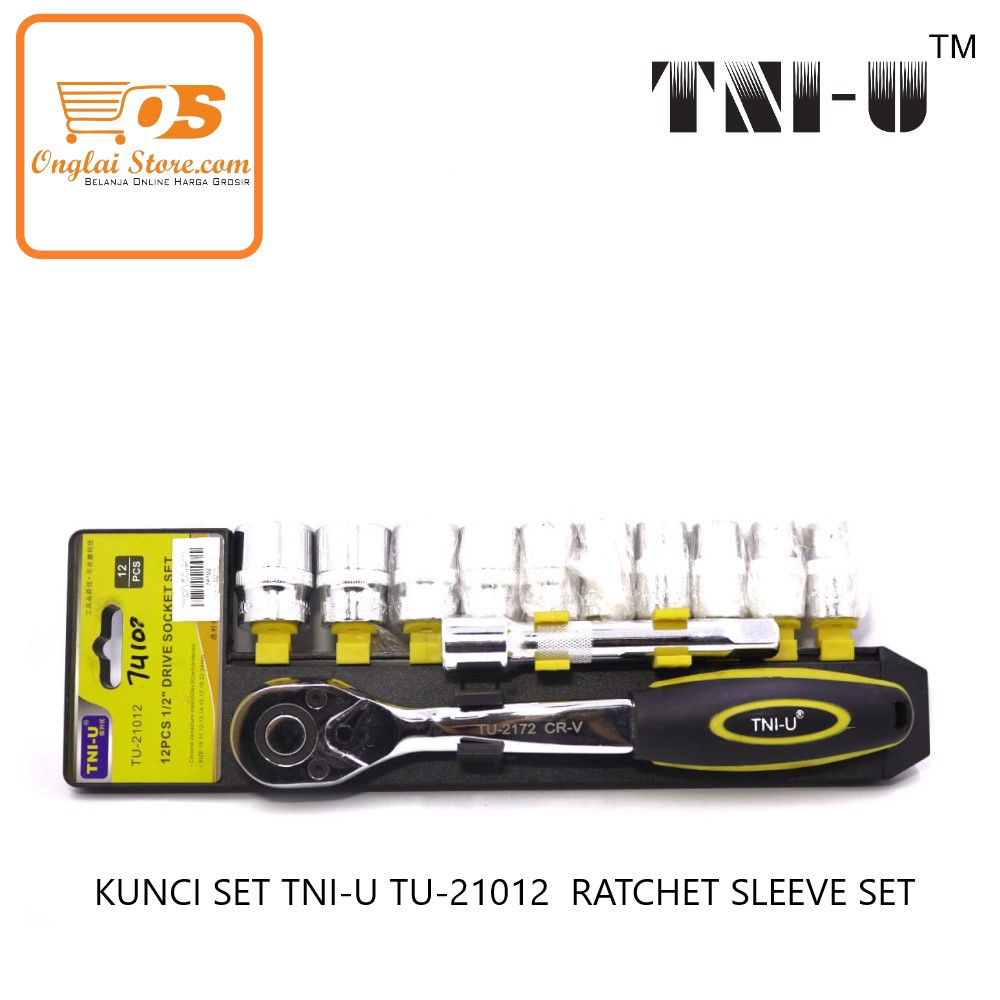 KUNCI SET TNI-U TU-21012  RATCHET SLEEVE SET  (HARGA SPESIAL)