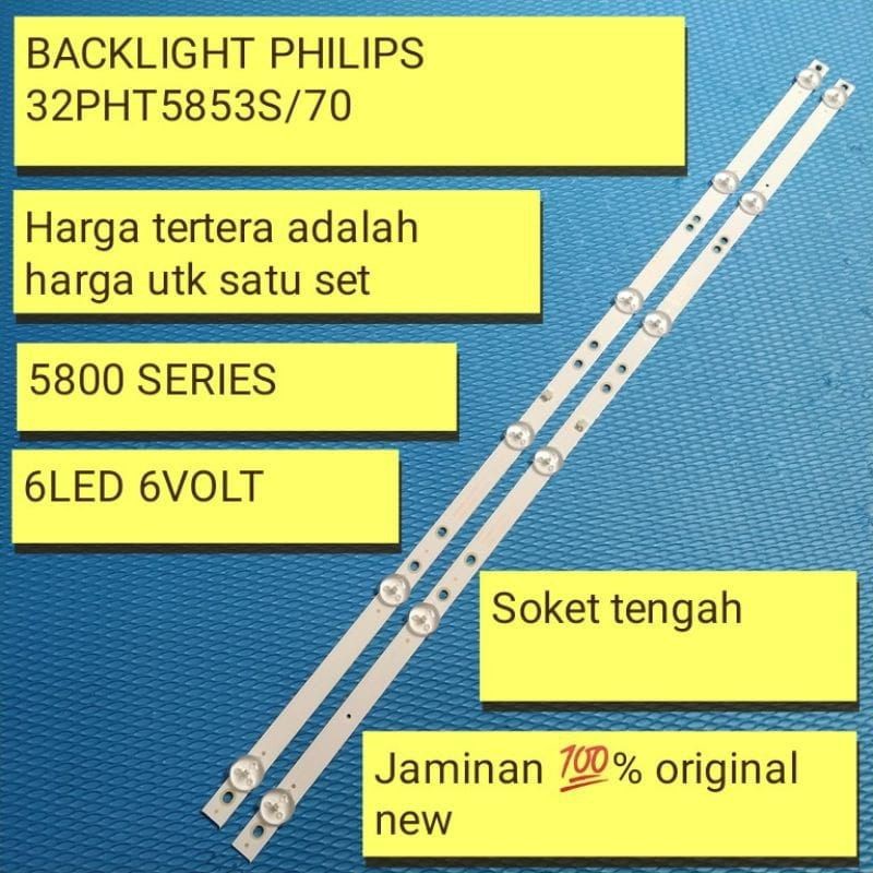 satuset lampu backlight philips 32pht5853s/70