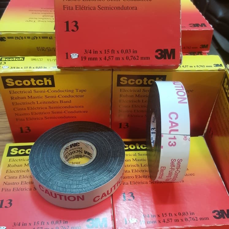 

Scotch 13 3M Electrical Semi Conducting Tape Rubber Isolasi 3M
