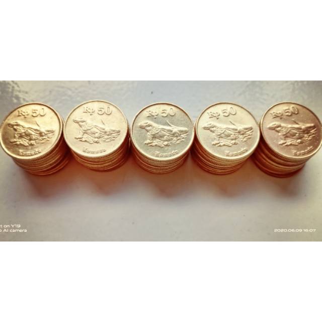 Koin 50 rupiah komodo ( obral 15 ribu 15 keping )