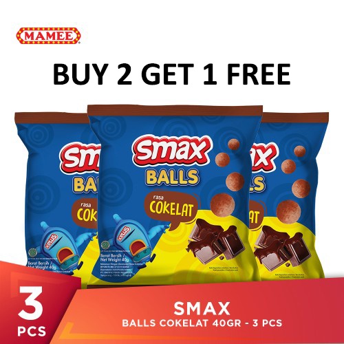 

2+1 SMAX balls coklat 40gr snack makanan ringan enak