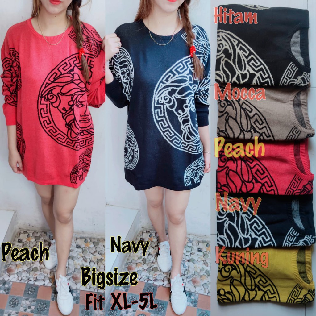 atasan big size jumbo rajutan import