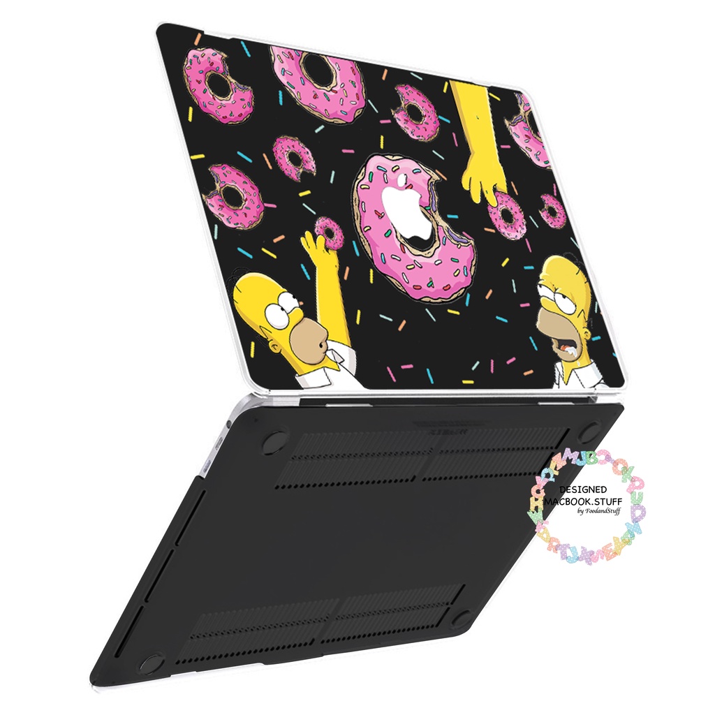 CUSTOM Case MACBOOK SIMPSON DONUT DESIGN NEW AIR PRO RETINA 11 12 13 14 15 16 INCH NON /  WITH CD ROOM / TOUCHBAR / TOUCH ID / M1 2020 2021 2022