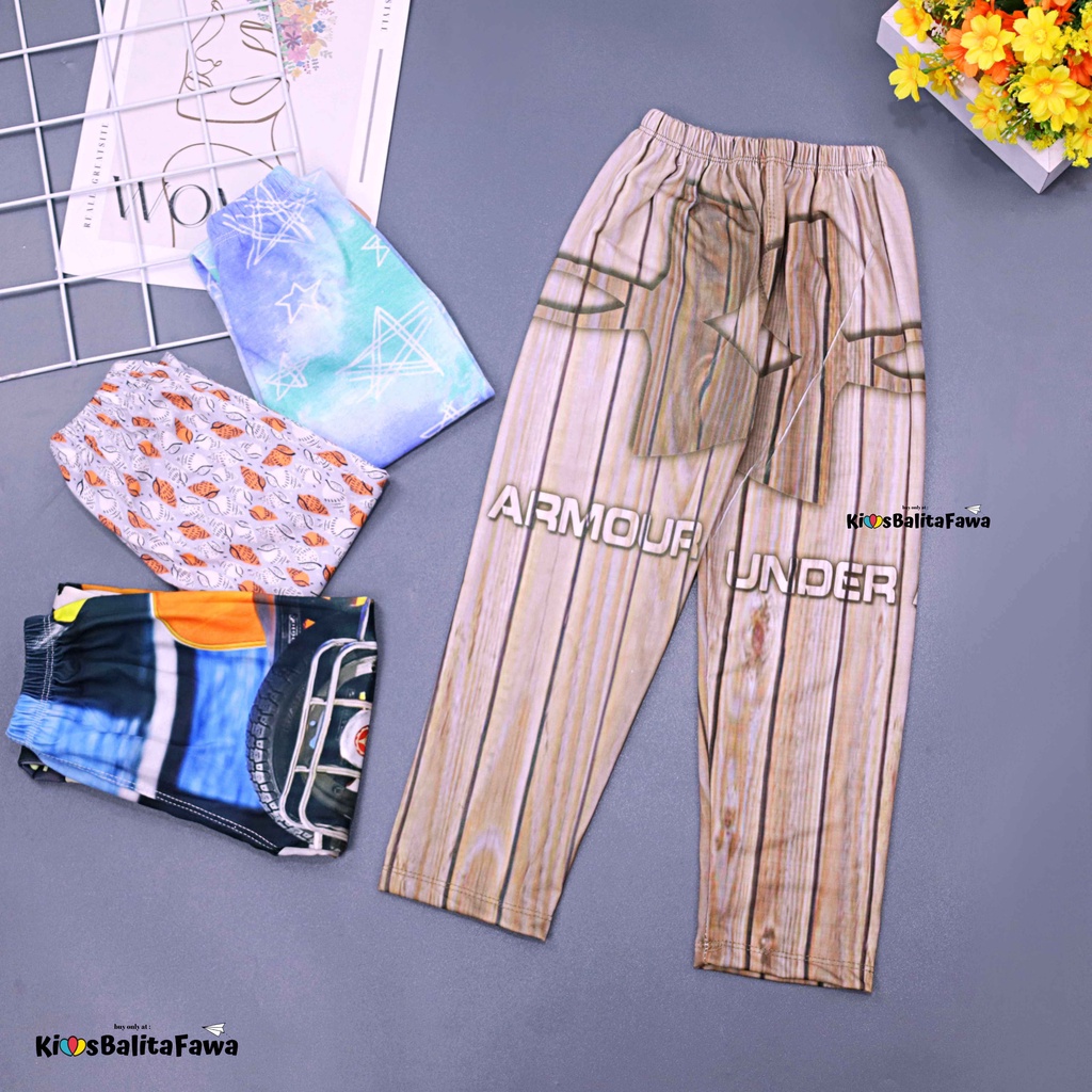 Legging Calvina uk 5-7 tahun / Bahan Kaos Spandek Nyaman Leging Motif Panjang Anak Perempuan Ketat