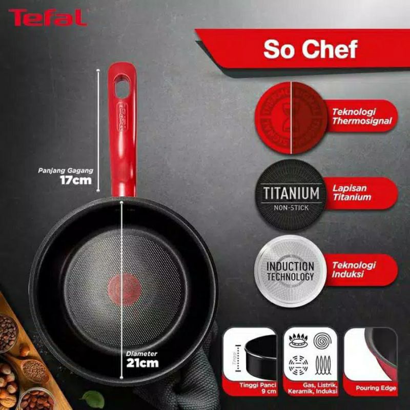 Wajan Teflon Tefal So Chef Frypan 21cm Original Tefal Of Wajan Induksi
