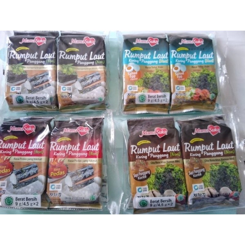 mamasuka rumput laut 1 dus, isi 80pcs