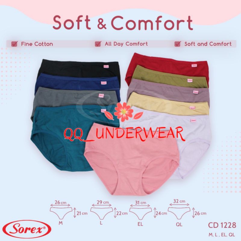 Sorex Celana Dalam Wanita/CD Sorex 1228 Model Maxi/Cd Sorex 1228